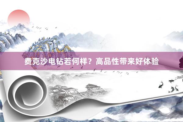 费克沙电钻若何样？高品性带来好体验